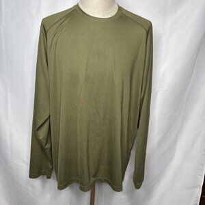 Filson Army Green Crewneck Long Sleeve Top XXL T Shirt Spell Out Logo Sleeve